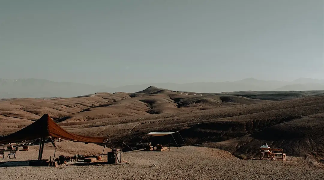 a hammock in a desert